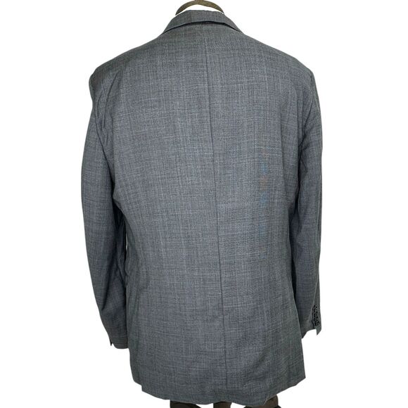 Hickey Freeman Suit Mens 42R 36x31 Gray Worsted Wool Milburn II - Picture 3 of 8